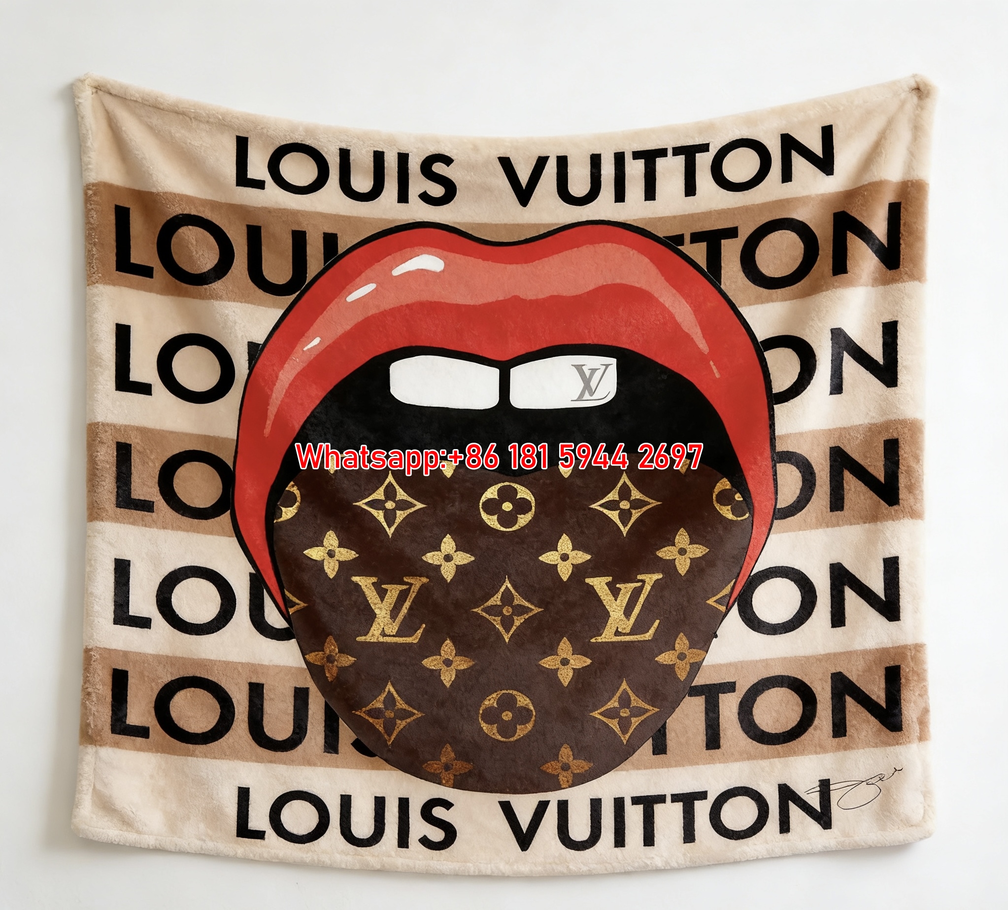 LV Lips Blanket Monogram Lips Throw IMG_3617